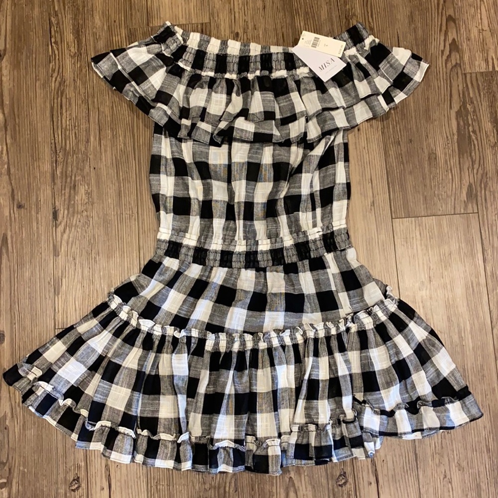 Misa Los Angeles Checkered Dress NWT sz S